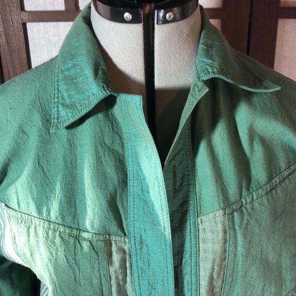 Nadya Green patchwork jacket that is jeans style/lots of pockets/XS - Picture 3 of 17